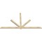 Ekena Millwork Kennewick Rough Sawn Timber Gable Bracket, Douglas Fir, 108"W x 58"H x 2"D x 4"F, 13/12 Pitch GBW108X58X0204KEN00RDF - alternate 2